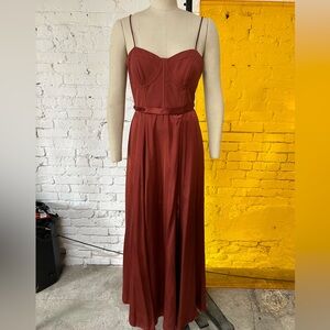 Galena Signature Corset Bridesmaod dress in cinnamon